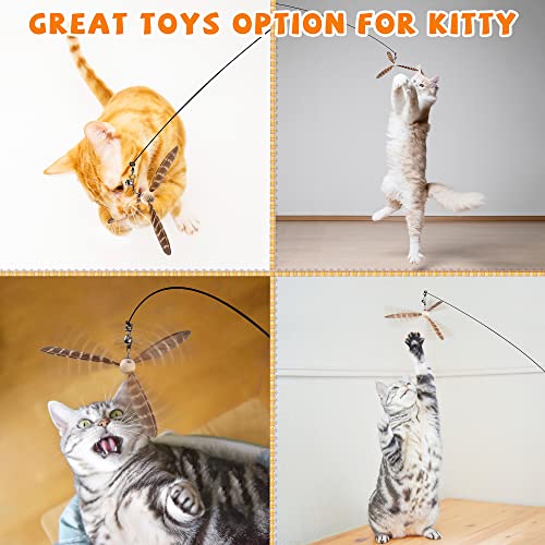 Interactive Cat Wand Toy with Feather Refills