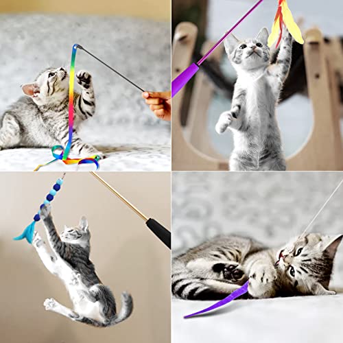 Bengal Cat Interactive Toy Bundle with Rainbow Wand