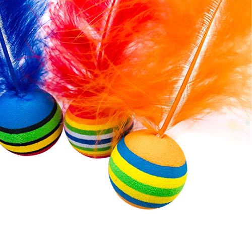 Pack of 5 Rainbow Bengal Cat Toy Balls