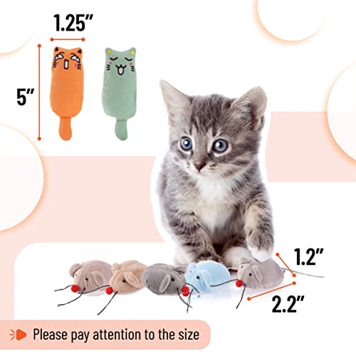 Bengal Catnip Toy Set: 7 Pieces, Interactive Mice