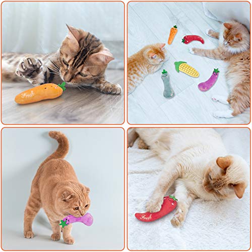 ETEKYER Catnip Toys, Cat Toys, Cat Toys for Indoor Cats, Catnip Toys for Cats, Cat Toys with Catnip, Interactive Cat Toy, Cat Chew Toy, Cat Pillow Toys, Cat Toys for Kittens Kitty