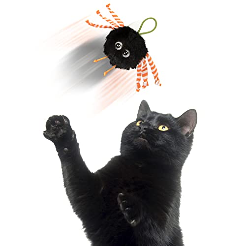 SmartyKat Halloween Soarin' Spider Launcher Catnip Cat Toy - Black/Orange, One Size