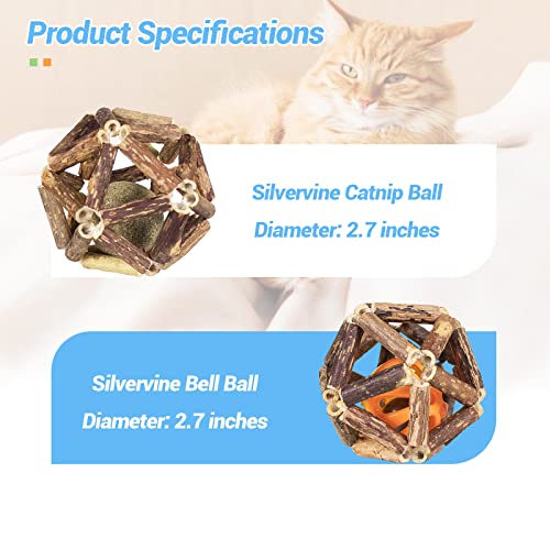 Bengal Catnip Toys: Silvervine Stick, Cage Balls & Bell Ball (3Pcs)