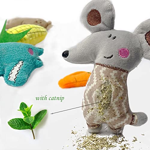 Interactive Cat Toys Set: Crinkle Sound, Catnip Filled Mouse
