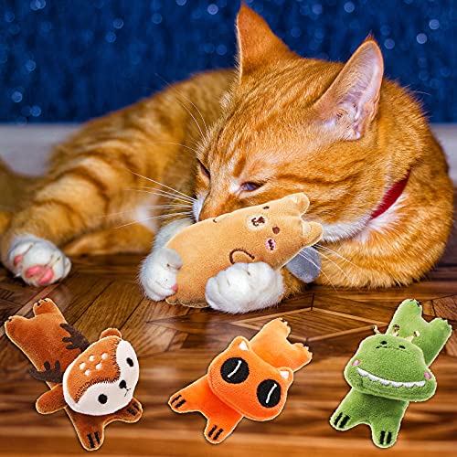 10 Catnip Toy Kicker Pillow Chew Plush Interactive