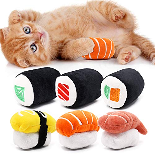 6-Pack Catnip Sushi Toys - Kitten's Interactive Gift