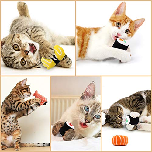 6-Pack Catnip Sushi Toys - Kitten's Interactive Gift