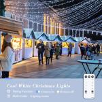 500 LED White Christmas Lights with Remote Control