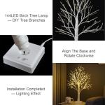 144 LED Birch Tree Lamp with Timer - Warm White