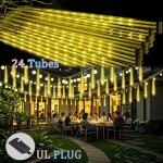 Outdoor Meteor Shower Christmas Lights - 24 Tubes