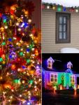 C9 Multicolor Ceramic Christmas Lights, 25Ft