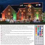 98.5ft Color Changing Christmas Lights with Remote