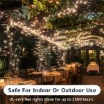 100 Warm White Christmas String Lights - 20 ft