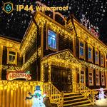 66ft Warm White LED Icicle Christmas Lights