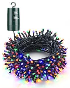 Multi-Color Battery Operated Christmas Lights, 66 ft