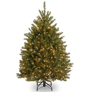 Pre-Lit Mini Dunhill Fir Christmas Tree, 4 Feet