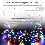 Multi-Color Battery Operated Christmas Lights, 66 ft