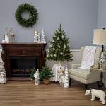 Pre-Lit Mini Dunhill Fir Christmas Tree, 4 Feet