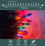 HISHINY 100 Count Multicolor Christmas String Lights