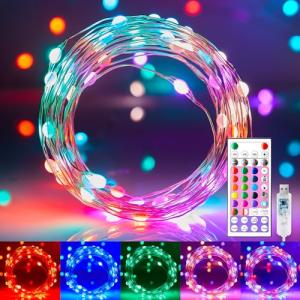 Minetom 33FT Color Changing Fairy Lights with Remote