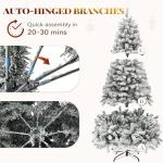 6ft Prelit Flocked Christmas Tree with Remote