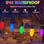 C9 LED Christmas Lights String - 2 Pack, 66 FT