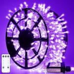 500 LED Purple String Lights - Remote Control 8 Modes