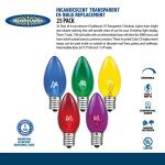 C9 Clear Incandescent Replacement Bulbs - 25 Pack