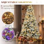 6ft Prelit Flocked Christmas Tree with Remote