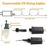 C9 LED Christmas Lights String - 2 Pack, 66 FT