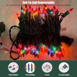 HISHINY 100 Count Multicolor Christmas String Lights