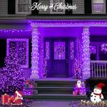 500 LED Purple String Lights - Remote Control 8 Modes