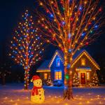 2 Pack Connectable Multicolored Christmas String Lights