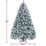 6ft Pre-lit Snow Flocked Christmas Tree with Lights