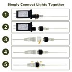 2 Pack Connectable Multicolored Christmas String Lights