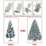 6ft Pre-lit Snow Flocked Christmas Tree with Lights