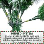 6ft Pre-lit Snow Flocked Christmas Tree with Lights