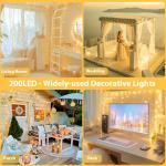 200 LED Connectable Warm White String Lights