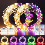 2 Pack Fairy Lights 66ft 200 LED Color Changing
