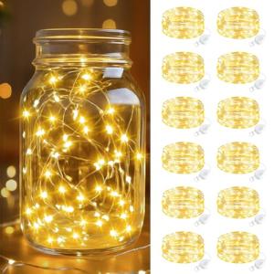 12 Pack Battery Operated Fairy Lights – Warm White