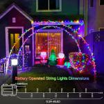 Multicolor Battery Operated Twinkle Lights - 4 Pack