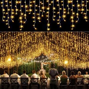 Nielfoi 33ft Icicle LED Christmas Lights - Warm White