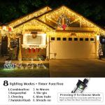 Nielfoi 33ft Icicle LED Christmas Lights - Warm White