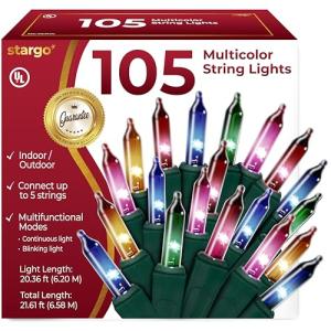 20 ft Warm Multi-Color Christmas String Lights