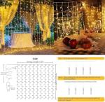 200 LED Curtain Fairy Lights for Indoor and Outdoor Decor