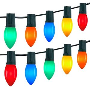 Vintage C9 LED Christmas String Lights, 150 Feet