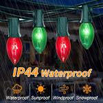 25ft C9 Red Green Outdoor Christmas String Lights