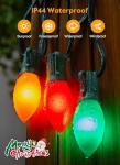 Vintage C9 LED Outdoor Christmas Lights, 100 Feet