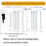 Weepong Blue Meteor Shower Christmas Lights, 12 Inch