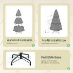 7.5 FT Prelit Flocked Pencil Christmas Tree